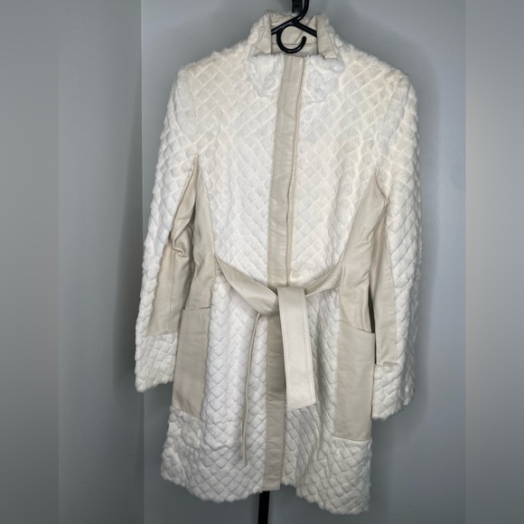 Valentino Roma Leather and Rabbit Fur Coat 🌟 - Picture 6 of 13